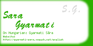 sara gyarmati business card